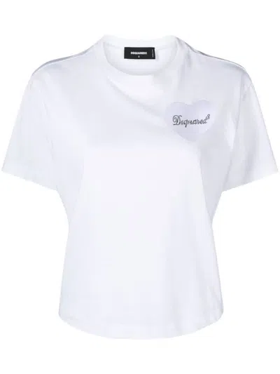 Dsquared2 Boxy-fit Cotton T-shirt In White