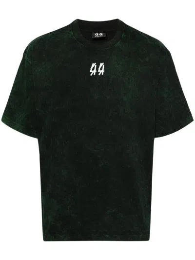 44 Label Group Logo-print Cotton T-shirt In Black