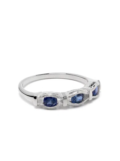 Bleue Burnham Sacred Oak Blue Sapphire Ring In Silver