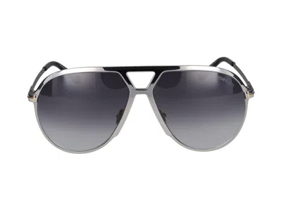 Tom Ford Sunglasses In Palladium Luc/smoke Grad