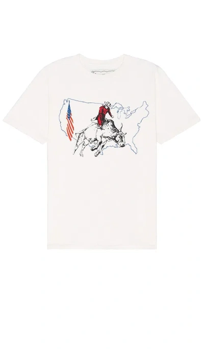 One Of These Days Bullrider Usa Tee In Bone