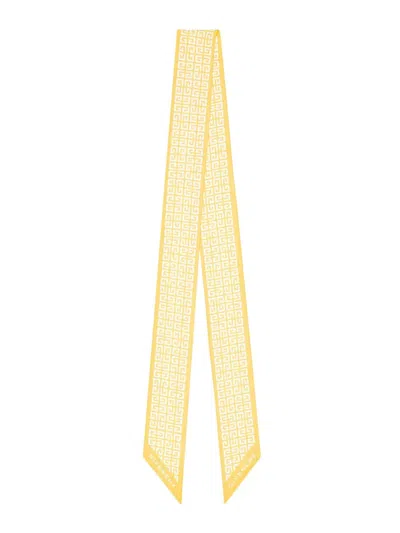 Givenchy Women's 4g Bandeau Scarf In Silk In White Yellow