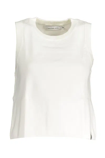 Calvin Klein Sleek Cotton-polyamide White Tank Top
