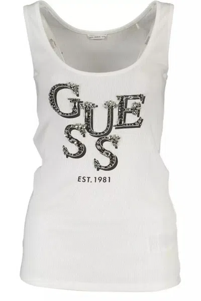 Guess Jeans Chic White Organic Cotton Tank Top