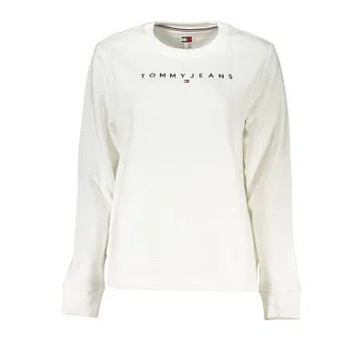 Tommy Hilfiger Chic White Fleece Embroidered Sweatshirt