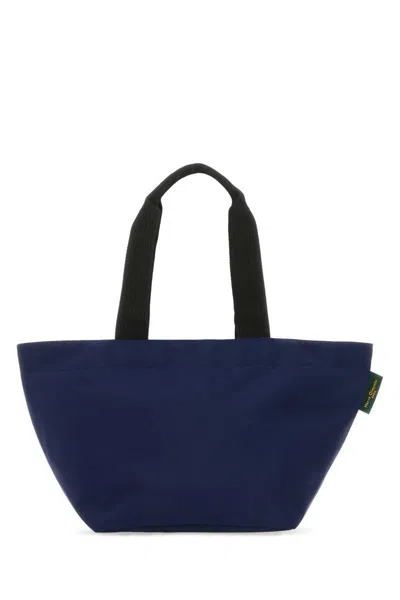 Herve Chapelier Dark Blue Canvas 1028n Shopping Bag
