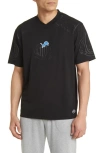 Hugo Boss X Nfl Tackle Graphic T-shirt In Detroit Lions Black