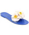 Kate Spade Jaylee Slide Sandals In Wild Blue Iris,cream