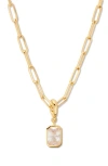Brook & York Women's Mackenzie 14k-yellow-gold Vermeil & Birthstone Pendant Necklace In April