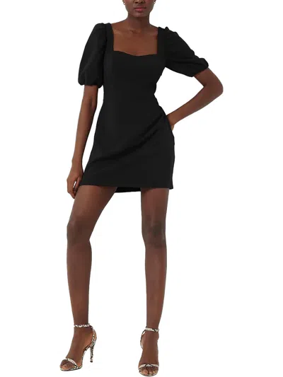 French Connection Whisper Womens Cut Out Daytime Mini Dress In Black