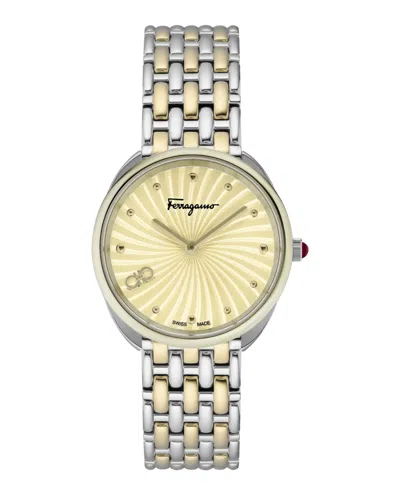 Ferragamo Cuir Watch In Multi