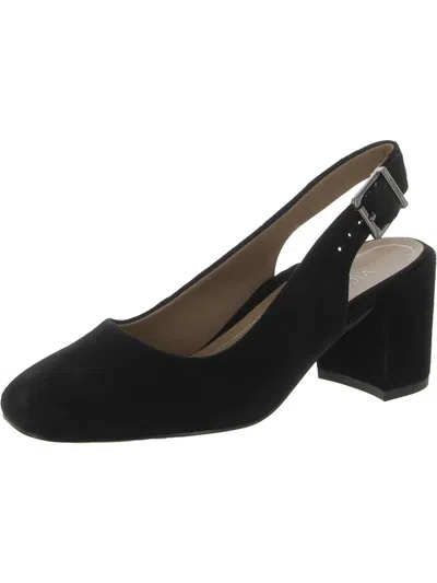 Vionic Nareen Womens Suede Slingback Pumps In Black