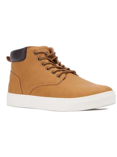 Reserved Footwear Julian Mens High-top Lifestyle Casual And Fashion Sneakers In Gold