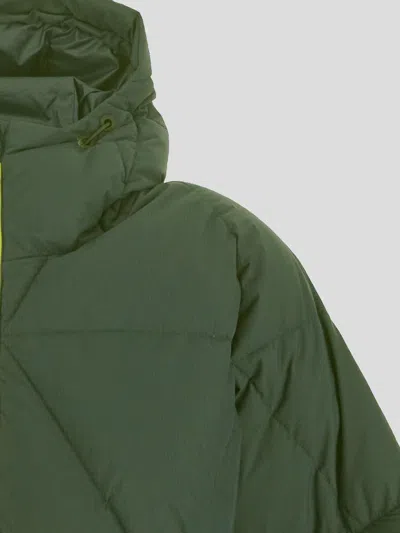 K-way Cropped Down Jacket In Green