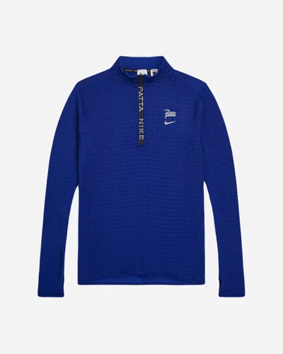 Nike Patta Running Team Half-zip Longsleeve Deep Royal In Blue