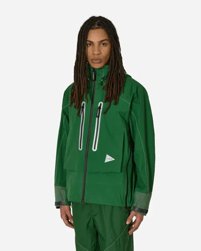 And Wander Pertex Shield Rain Jacket In Green