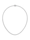 Saks Fifth Avenue Women's Platinum & Lab-grown Diamond Tennis Necklace In 15 Tcw