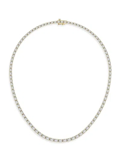Saks Fifth Avenue Women's 14k Yellow Gold & Lab-grown Diamond Tennis Necklace/10.00-22.00 Tcw In 22 Tcw