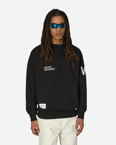 Wtaps Depst Half-zip Sweatshirt In Black