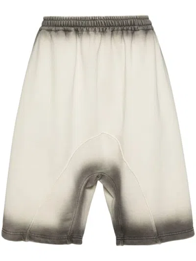 Y/project Spray-effect Cotton Shorts In Nude & Neutrals