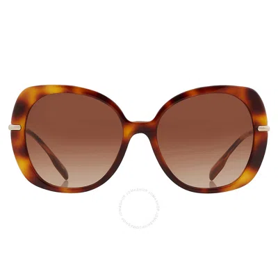 Burberry Woman Sunglass Be4374 Eugenie In Brown