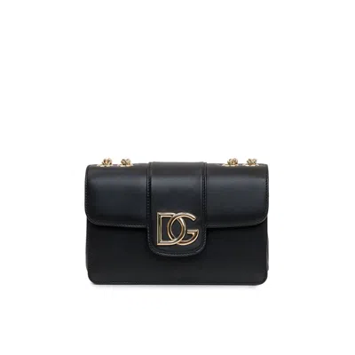 Dolce & Gabbana Leather Shoulder Bag In 黑色的