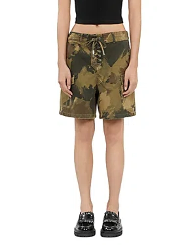 The Kooples Denim Camouflage Shorts