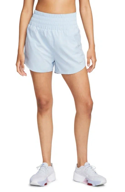 Nike Women's One Dri-fit Ultra High-waisted 3" Brief-lined Shorts In Blue