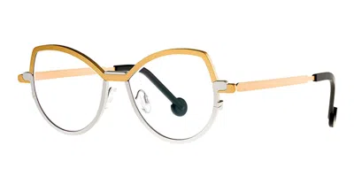 Theo Eyewear Strip - 319 Rx Glasses In Gold/silver