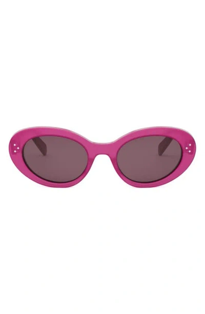 Celine Bold 3 Dots 53mm Cat Eye Sunglasses In Shiny Pink