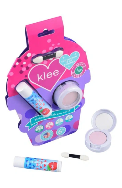 Klee Kids' Candy Shimmer Eye Shadow & Lip Shimmer Kit In Pink