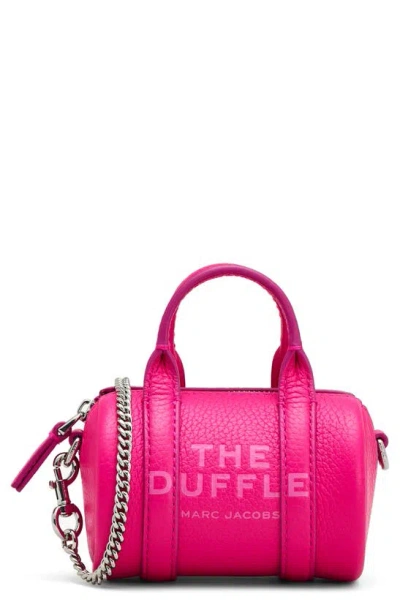 Marc Jacobs The Nano Duffle Leather Crossbody Bag In Hot Pink