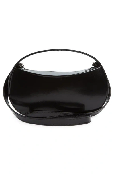 Coperni Small Sound Swipe Leather Top Handle Bag In Black