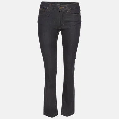 Pre-owned Dolce & Gabbana Navy Blue Denim Slimmy Jeans S Waist 28"