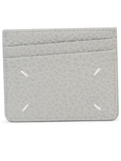 Maison Margiela 'four Stitches' Leather Card Holder Ansiette In White