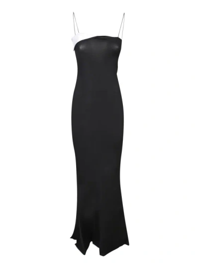 Jacquemus Viscose Long Dress In Black