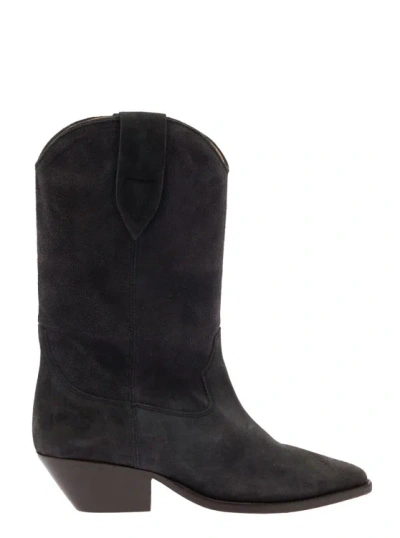 Isabel Marant Duerto' Black Western Style Boots In Suede