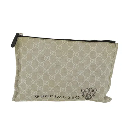 Gucci Gg Canvas Beige Canvas Clutch Bag ()