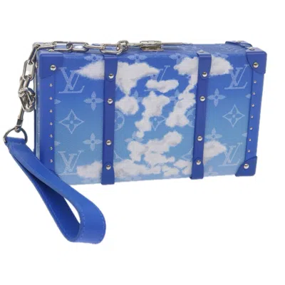 Pre-owned Louis Vuitton Blue Leather Clutch Bag ()