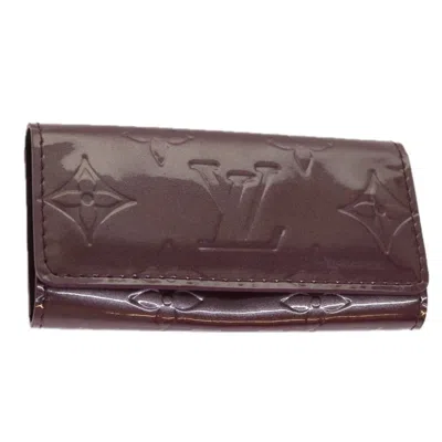 Pre-owned Louis Vuitton Multiclés 4 Burgundy Patent Leather Wallet  ()
