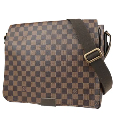 Pre-owned Louis Vuitton District Brown Canvas Shoulder Bag ()
