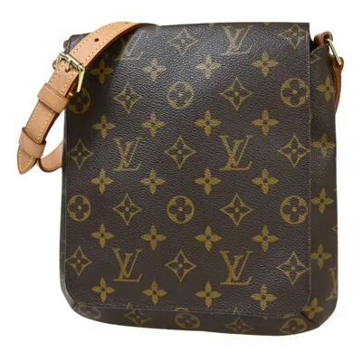 Pre-owned Louis Vuitton Musette Salsa Brown Gold Plated Shoulder Bag ()