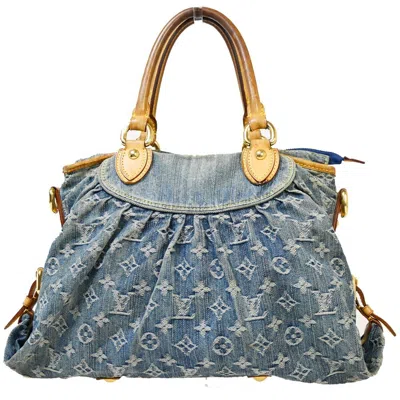 Pre-owned Louis Vuitton Neo Cabby Blue Denim - Jeans Shoulder Bag ()