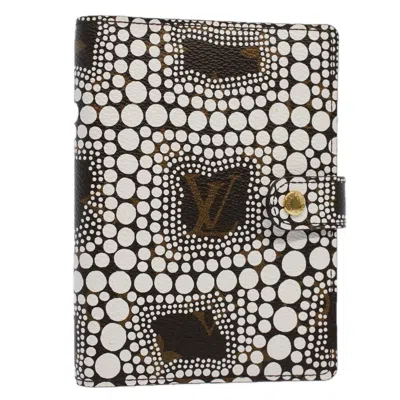 Pre-owned Louis Vuitton Agenda Cover White Canvas Wallet  ()