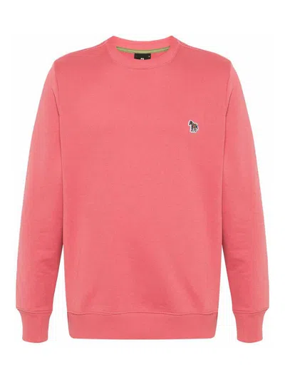 Ps By Paul Smith Ps Paul Smith Zebra Logo Cotton Sweatshirt In Pink