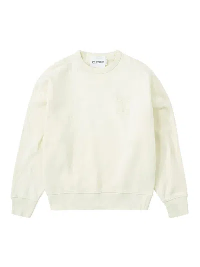 Closed Logo Organic Cotton Sweatshirt In White