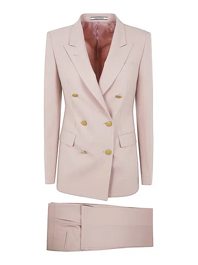 Tagliatore Paris10 Double Breasted Suit Clothing In Nude & Neutrals