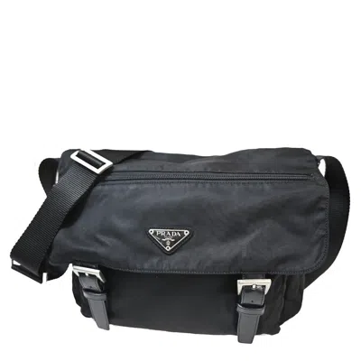 Prada Tessuto Black Synthetic Shoulder Bag ()