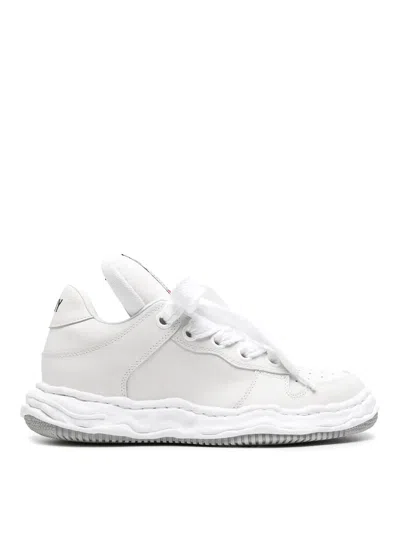 Miharayasuhiro Wayne Puffer Leather Sneakers In White