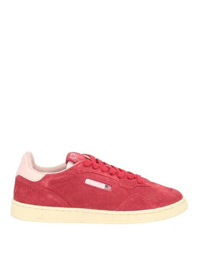 Autry Medalist Suede Sneakers In Red